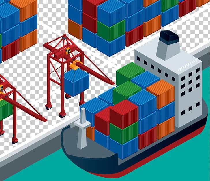 Port Intermodal Container Ship Illustration PNG, Clipart, Boom, Container, Crane, Dock, Drawing Free PNG Download