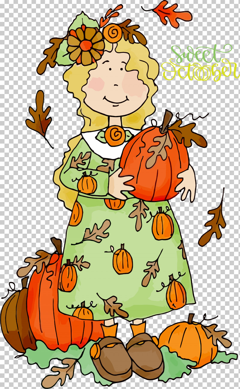 Sweet October October Autumn PNG, Clipart, Abstract Art, Autumn, Cartoon, Digital Art, Drawing Free PNG Download