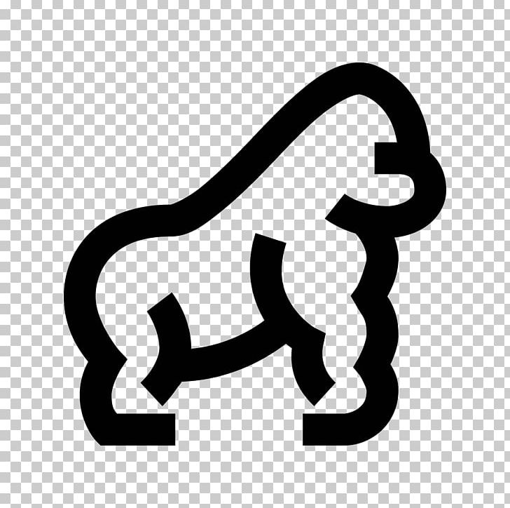 Gorilla Computer Icons Icon Design PNG, Clipart, Animal, Animals, Area, Black And White, Brand Free PNG Download