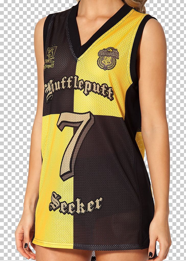 Helga Hufflepuff Clothing Yellow Hogwarts Harry Potter PNG, Clipart, Active Tank, Black, Cheerleading Uniform, Clothing, Fictional Universe Of Harry Potter Free PNG Download