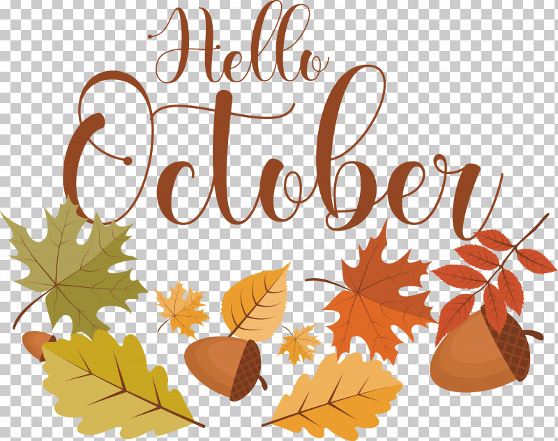 October PNG, Clipart, Autumn, Leaf, Lettering, Logo, October Free PNG Download