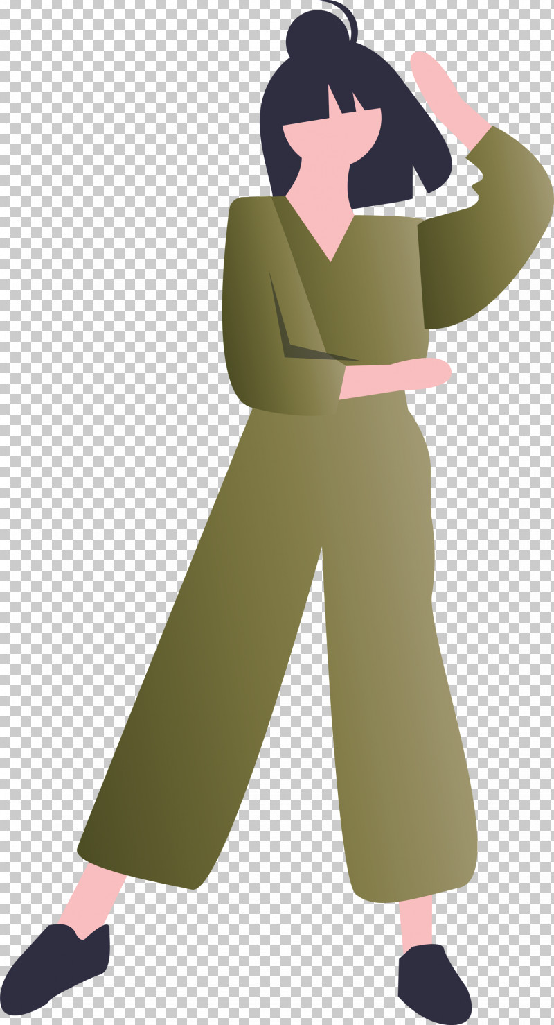 Modern Girl PNG, Clipart, Modern Girl, Standing, Trousers Free PNG Download