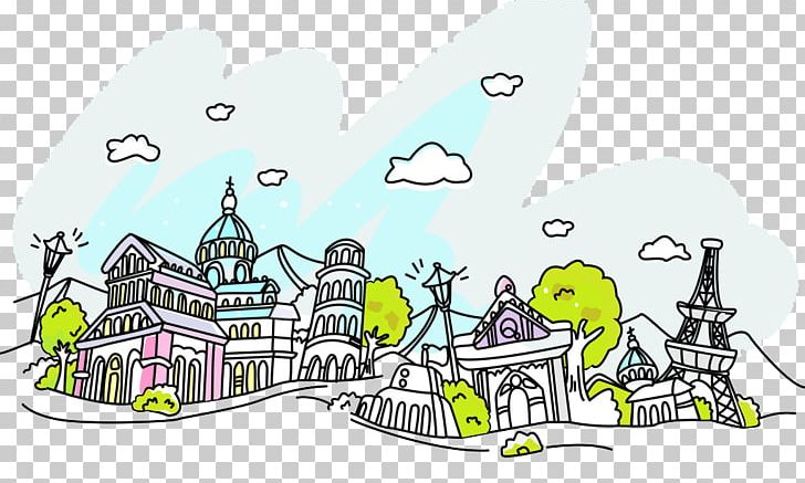 Cartoon Street Illustration PNG, Clipart, Animation, Architecture, Area, Art, Artwork Free PNG Download