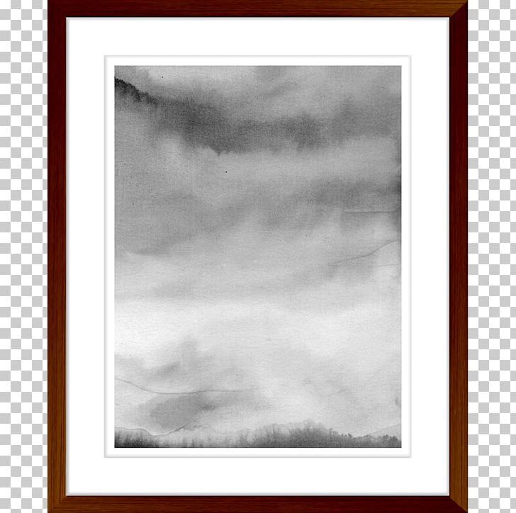 Frames Watercolor Painting Printing Sky White PNG, Clipart, Artwork, Black, Black And White, Cloud, Color Free PNG Download