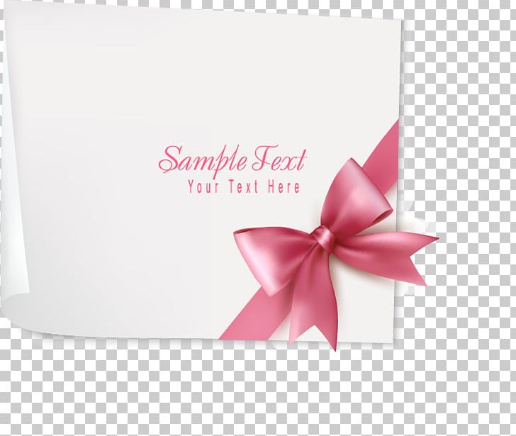 Pink Greeting Card Ribbon Gift PNG, Clipart, Bow, Bow Tie, Bow Vector, Color, Decorative Arts Free PNG Download