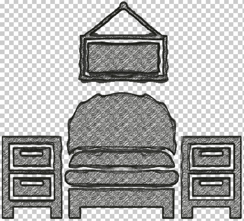 Bedroom Icon House Things Icon Tools And Utensils Icon PNG, Clipart, Bedroom Icon, Black, Black And White, Furniture, Geometry Free PNG Download