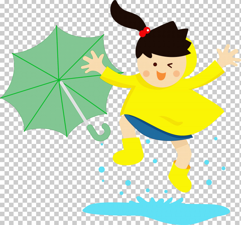 Raining Day Raining Umbrella PNG, Clipart, Character, Character Created By, Flower, Girl, Green Free PNG Download