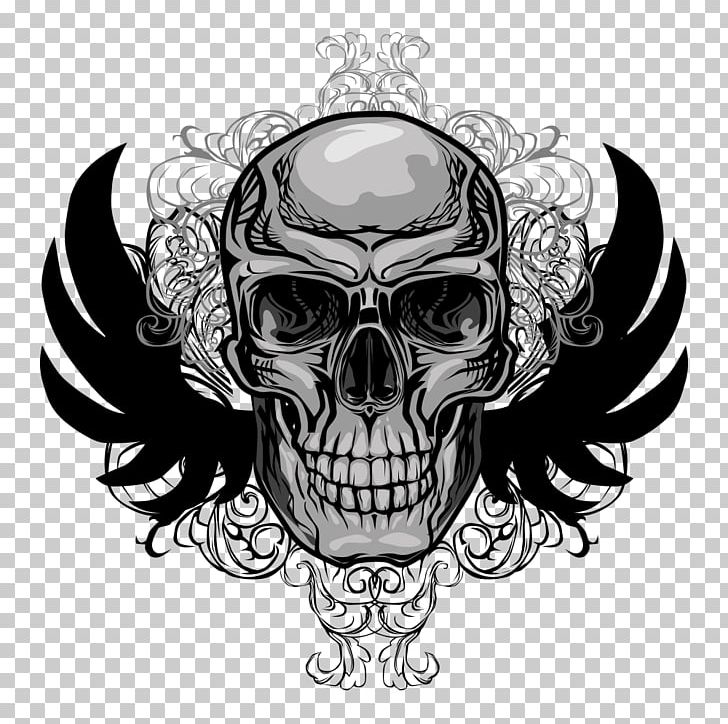 Human Skull Symbolism Skeleton Illustration PNG, Clipart, Background Black, Black, Black And White, Black B, Black Hair Free PNG Download