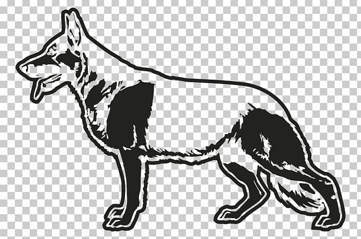 Dog Breed German Shepherd Cat Herding Dog Sticker PNG, Clipart, Artwork, Black And White, Breed, Carnivoran, Cat Free PNG Download