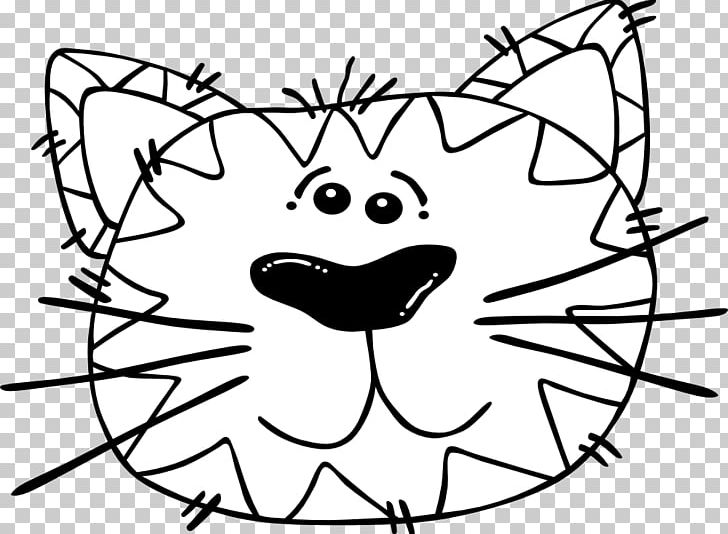 Cat Cartoon Face PNG, Clipart, Angle, Area, Art, Artwork, Black And White Free PNG Download