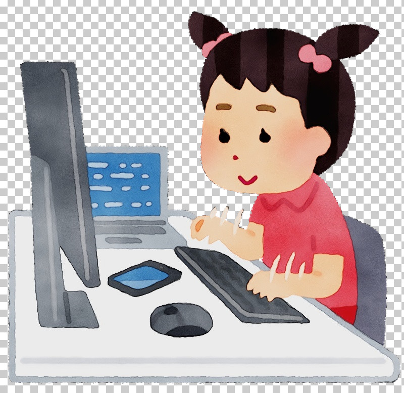 Cartoon Technology Learning Electronic Instrument Play PNG, Clipart, Cartoon,  Child, Computer Girl, Computer Monitor Accessory, Electronic