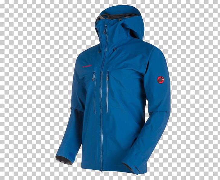 T-shirt Hoodie Jacket Mammut Sports Group Gore-Tex PNG, Clipart, Active Shirt, Blue, Clothing, Cobalt Blue, Electric Blue Free PNG Download