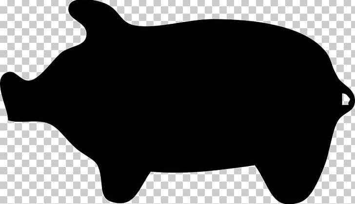 Pig Silhouette Cartoon PNG, Clipart, Black, Black And White, Carnivoran, Cartoon, Cattle Like Mammal Free PNG Download