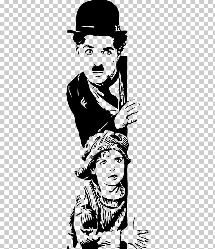 The Kid Tramp Stencil Drawing Silhouette PNG, Clipart, Charlie Chaplin, Drawing, Silhouette, Stencil Free PNG Download