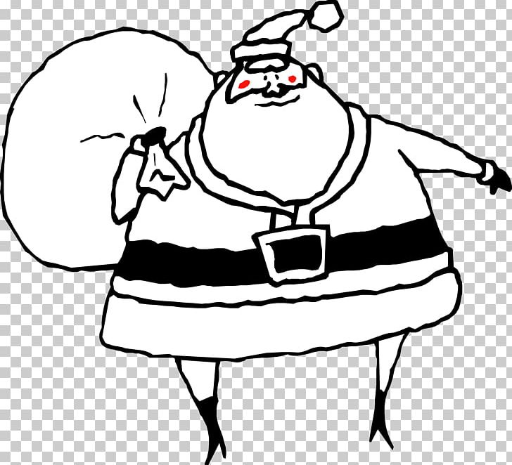Santa Claus Christmas Free Content PNG, Clipart, Artwork, Black And White, Black Santa Claus Pictures, Blog, Cartoon Free PNG Download