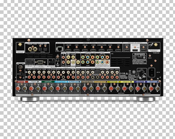 Marantz SR7012 AV Receiver Marantz Audio Video Receiver Audio Video Component Receiver Black Sr Home Theater Systems PNG, Clipart, Audio, Audio Equipment, Dolby Atmos, Electronic Component, Electronic Device Free PNG Download