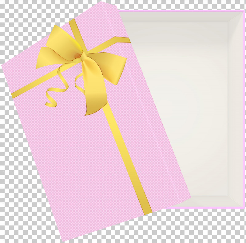 Pink Ribbon Yellow Paper Material Property PNG, Clipart, Gift Wrapping, Magenta, Material Property, Paint, Paper Free PNG Download