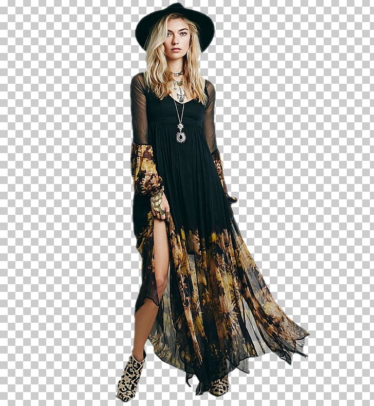 Boho-chic Maxi Dress Fashion Sleeve PNG, Clipart, Boh, Bohemianism, Bohemian Style, Bohochic, Casual Free PNG Download