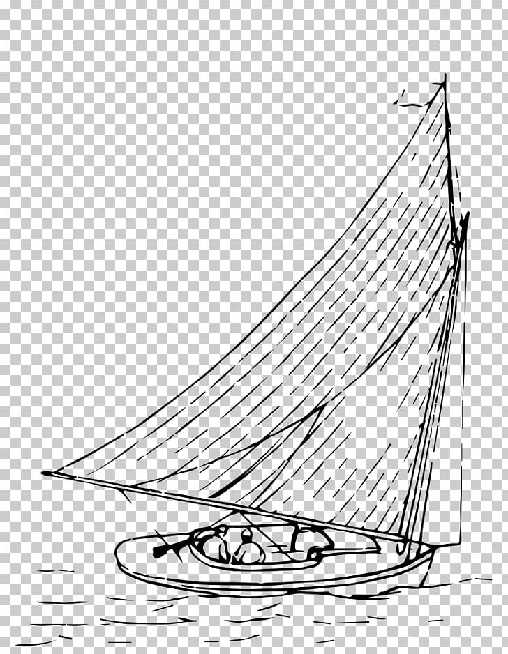 Sail Boat Yawl Drawing Scow PNG, Clipart, Area, Black And White, Boat, Boating, Brigantine Free PNG Download
