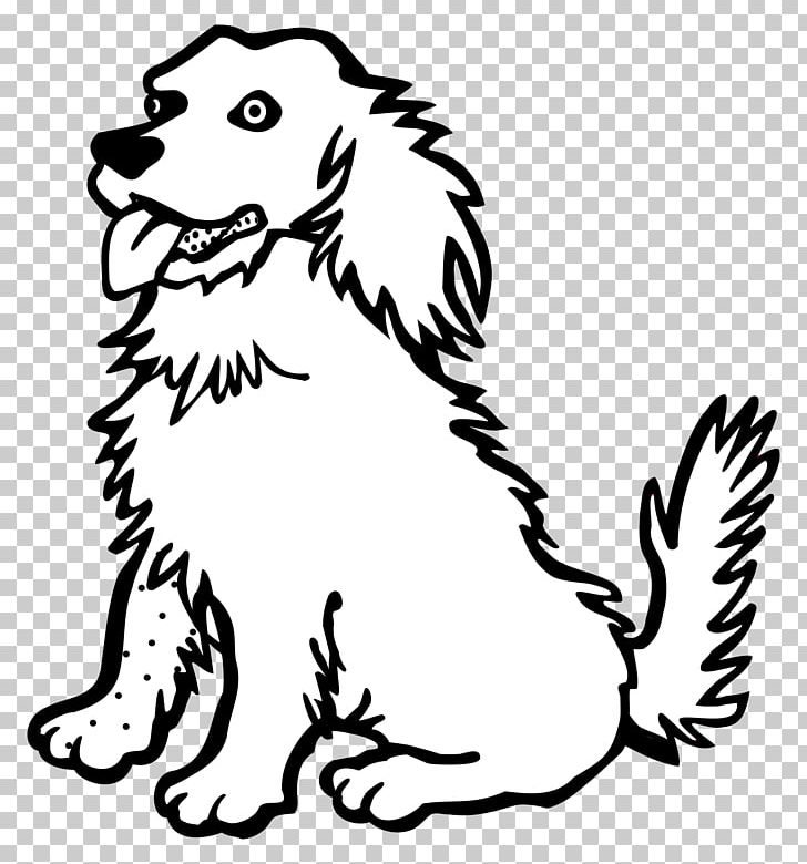 Golden Retriever Line Art Drawing Puppy PNG, Clipart, Animals, Art, Black, Black And White, Carnivoran Free PNG Download
