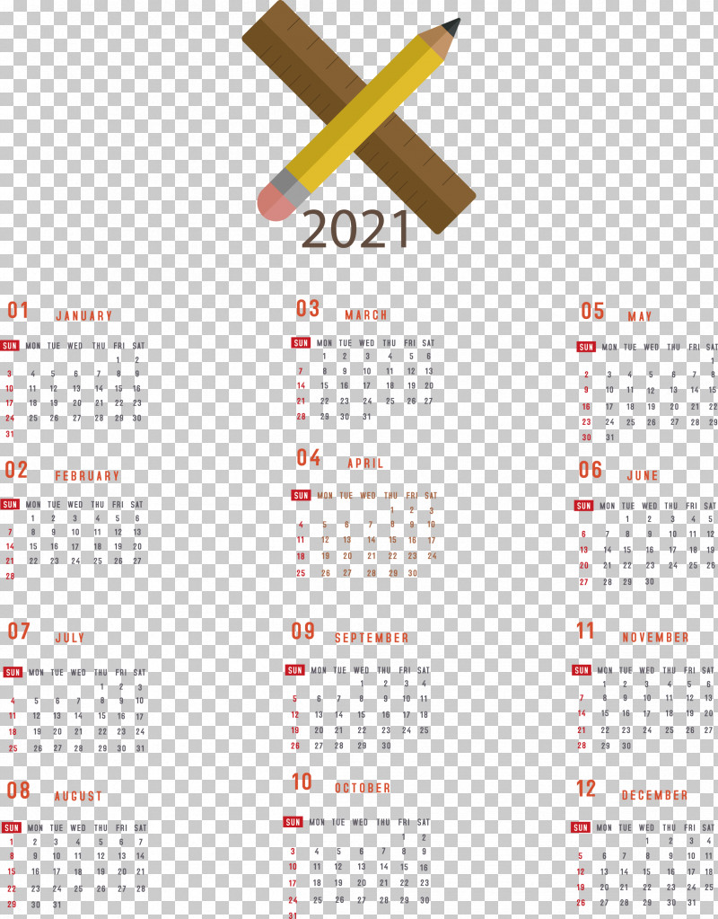 Printable 2021 Yearly Calendar 2021 Yearly Calendar PNG, Clipart, 2021 Yearly Calendar, Annual Calendar, Calendar System, Calendar Year, December Free PNG Download