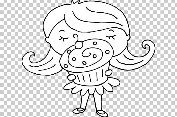 Cupcake Black And White Coloring Book PNG, Clipart, Black And White, Cake, Candy, Color, Coloring Book Free PNG Download