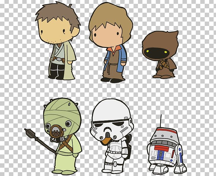 Luke Skywalker Obi-Wan Kenobi Owen Lars Leia Organa Beru Lars PNG, Clipart, Art, Boy, Cartoon, Child, Communication Free PNG Download