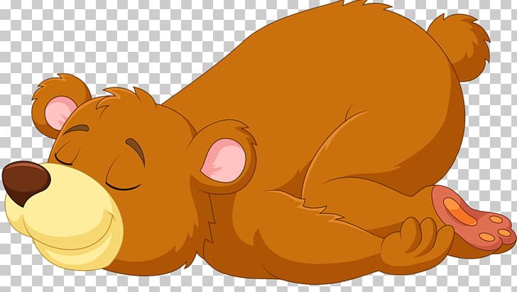 Bear Sleep In Non-human Animals Illustration PNG, Clipart, Animals, Big Cats, Brown, Brown Bear, Carnivoran Free PNG Download
