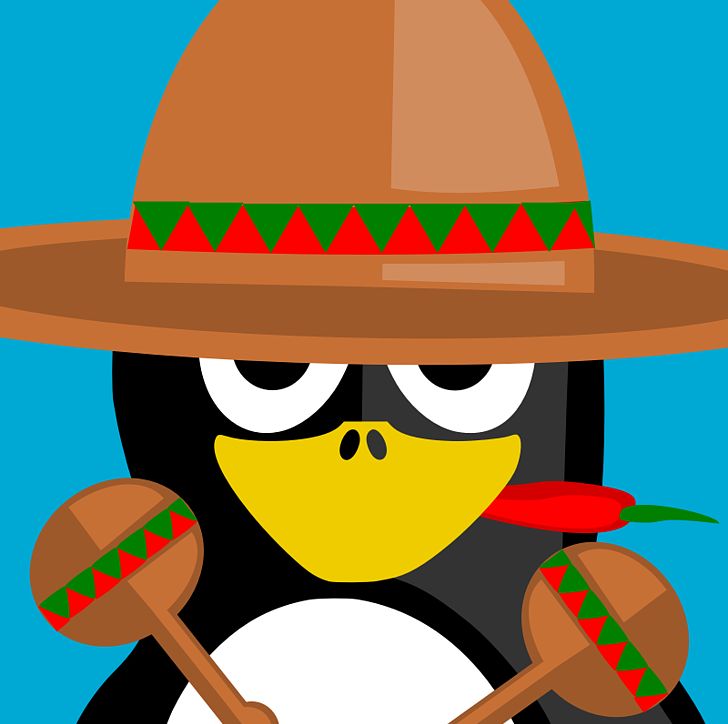 Penguin Mexican Cuisine Favicon PNG, Clipart, Cap, Cartoon, Chili Pepper, Costume Hat, Cowboy Hat Free PNG Download