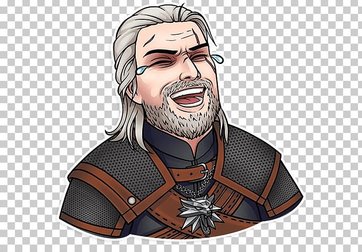 The Witcher Sticker Telegram Fiction Personal Computer PNG, Clipart, Beard, Cartoon, Character, Download, Facial Hair Free PNG Download