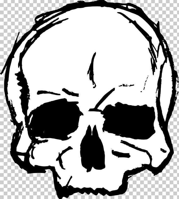 Skull Line Art Drawing PNG, Clipart, Artwork, Black And White, Bone, Drawing, Face Free PNG Download