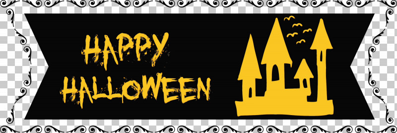 Poster Logo Banner Font Yellow PNG, Clipart, Banner, Geometry, Happy Halloween Banner, Line, Logo Free PNG Download