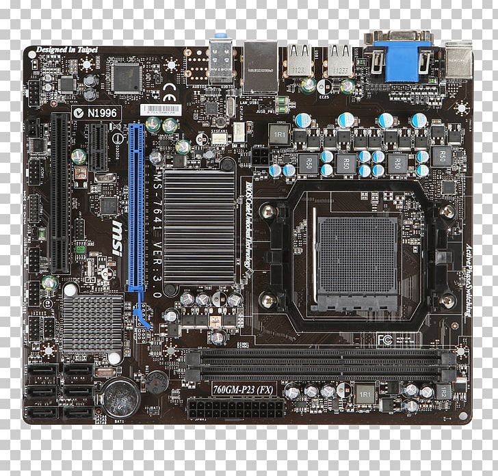 MSI 760GM-P23 (FX) Socket AM3+ AMD FX Motherboard Micro-Star International PNG, Clipart, Central Processing Unit, Computer Hardware, Electronic Device, Electronics, Microcontroller Free PNG Download