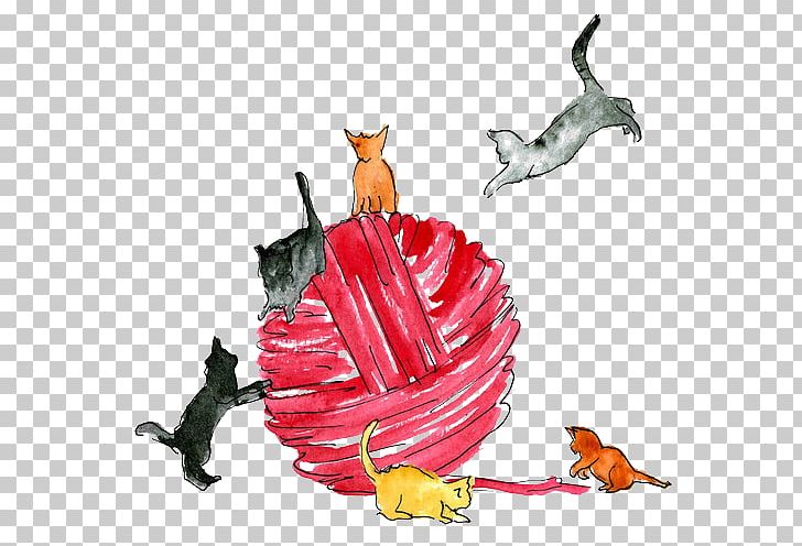 Cat Kitty Ball Illustration PNG, Clipart, Animal, Ball Of Yarn, Ball Vector, Christmas Ball, Decorative Free PNG Download