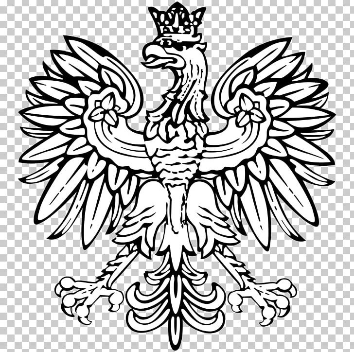 Coat Of Arms Of Poland Eagle Flag Of Poland T-shirt PNG, Clipart, Beak, Bird, Black And White, Chicken, Coat Of Arms Free PNG Download
