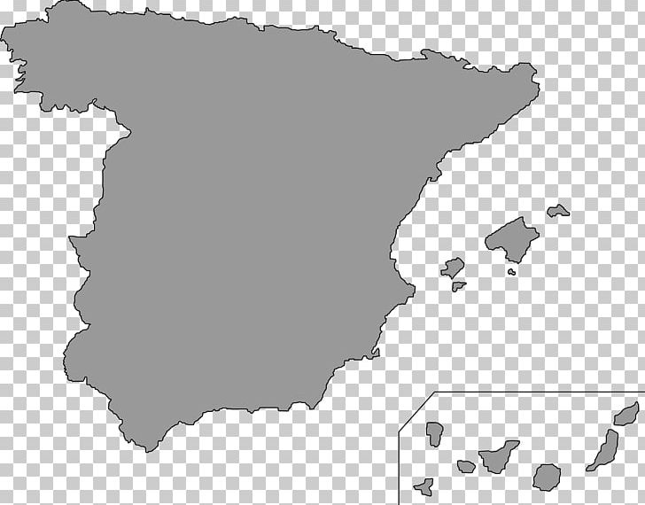 Spain Map PNG, Clipart, Area, Black, Black And White, Diagram, Europe Free PNG Download