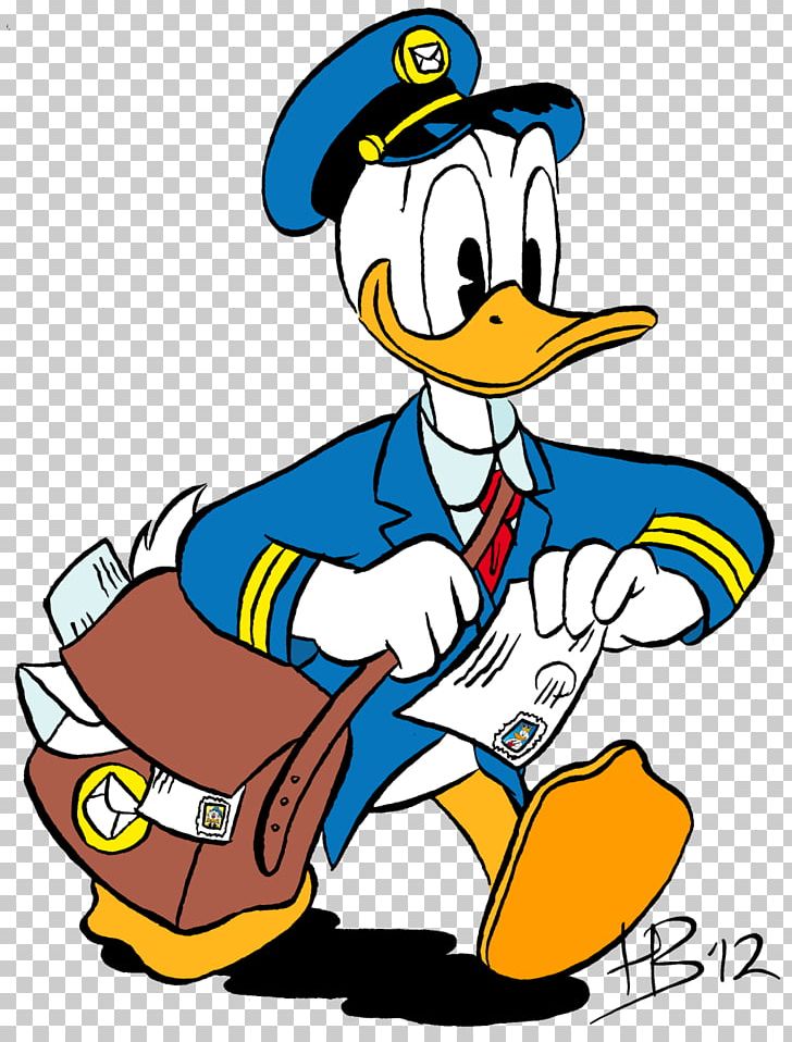 Donald Duck Mail Carrier Drawing Cartoon PNG, Clipart, Art, Artist, Artwork, Beak, Bird Free PNG Download