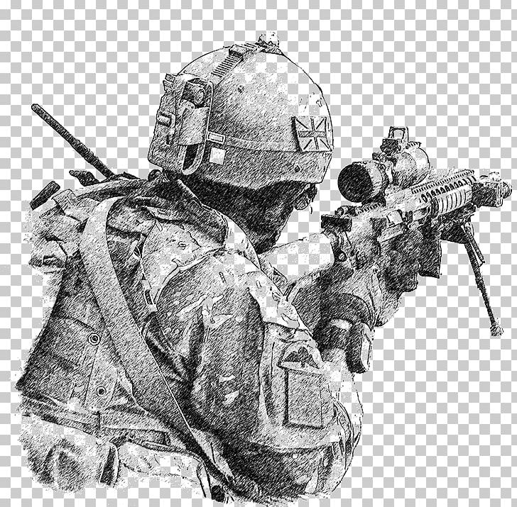 Infantry Soldier Machine Gun Marksman Military PNG, Clipart, Army, Black And White, Firearm, Fusilier, Gun Free PNG Download