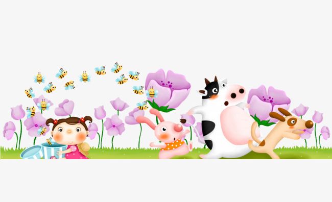 Cute Little Animals PNG, Clipart, Animals, Animals Clipart, Baby, Cute Clipart, Flowers Free PNG Download