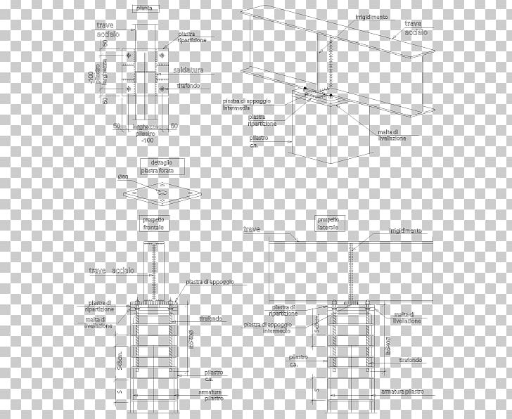 .dwg Solaio Beam Particolare Costruttivo PNG, Clipart, Angle, Art, Beam, Black And White, Computeraided Design Free PNG Download
