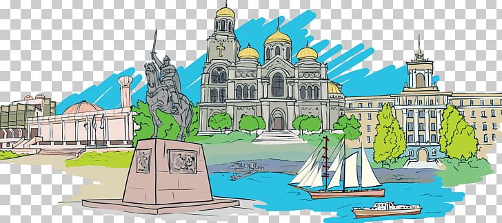 Varna Euclidean Postcard Illustration PNG, Clipart, Building, Cit, City Buildings, City Landscape, City Park Free PNG Download