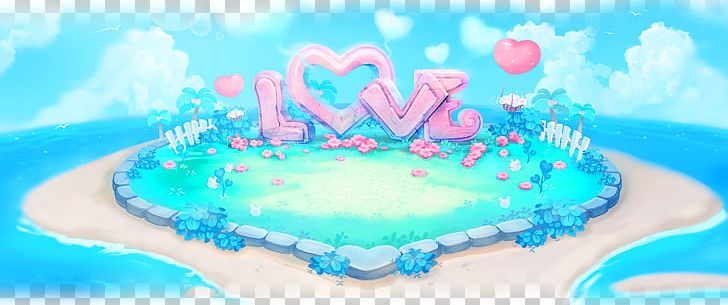 Blue Cartoon Love Island PNG, Clipart, Animation, Aqua, Balloon Cartoon, Blue, Blue Background Free PNG Download