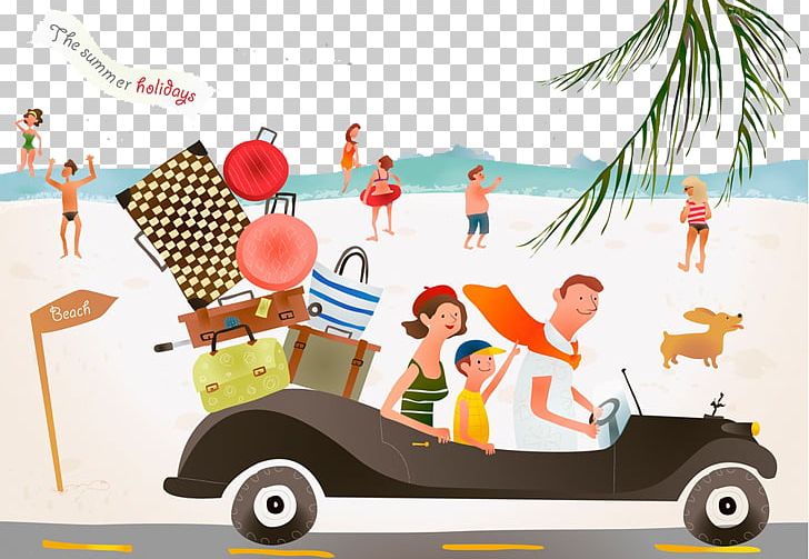 Cartoon Travel Getty S Drawing Illustration PNG, Clipart, Animation, Automotive Design, Baggage, Beach, Car Free PNG Download