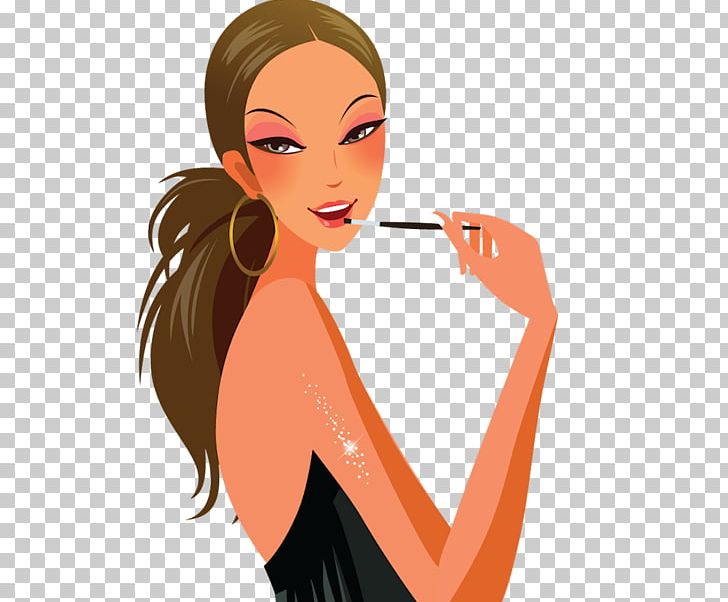 Cosmetics Make-up Artist Beauty Eye Shadow PNG, Clipart, Arm, Art, Black Hair, Brown Hair, Cartoon Free PNG Download