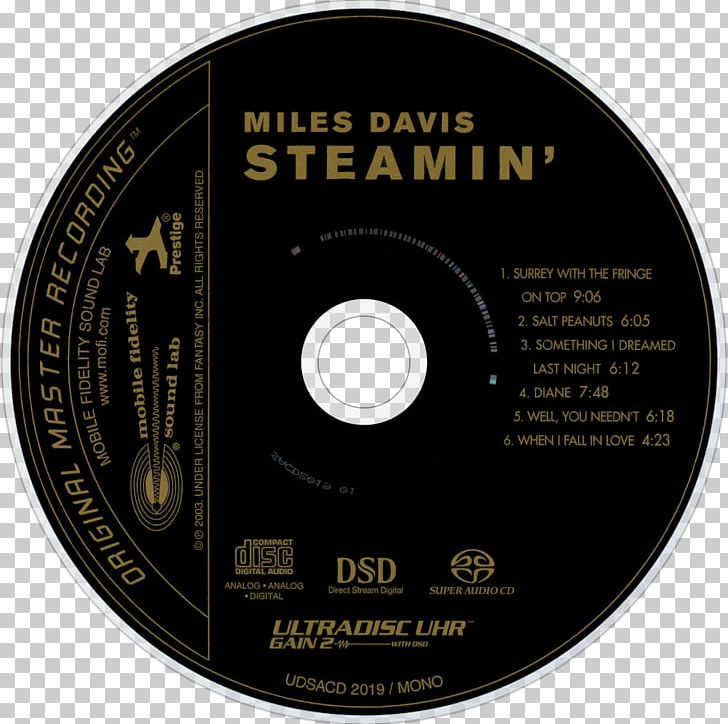Compact Disc Steamin' With The Miles Davis Quintet Mobile Fidelity Sound Lab Super Audio CD PNG, Clipart,  Free PNG Download