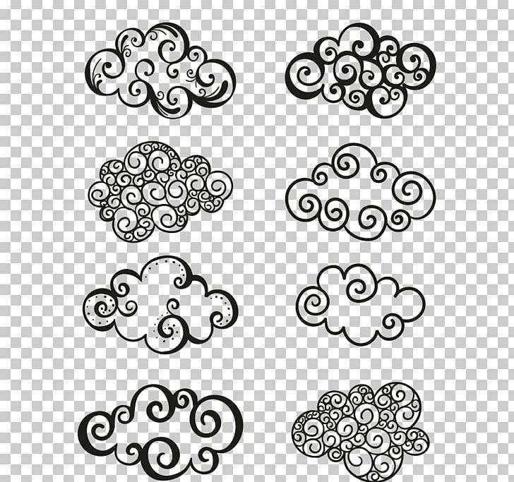 Cloud PNG, Clipart, Black, Black And White, Cartoon, Cartoon Cloud, Cloud Computing Free PNG Download