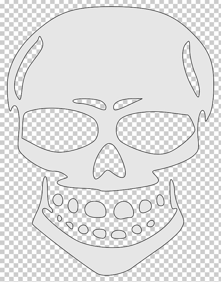 Skull Stencil Nose PNG, Clipart, Area, Artwork, Black And White, Bone, Cartoon Free PNG Download