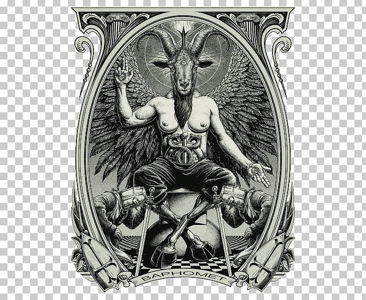 Baphomet Church Of Satan Satanism Knights Templar Demon PNG, Clipart, Art, Baphomet, Black And White, Church Of Satan, Deity Free PNG Download