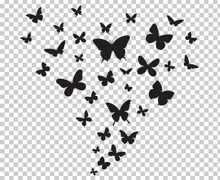 Wall Decal Sticker Polyvinyl Chloride PNG, Clipart, Black And White, Bumper Sticker, Butterfly, Decal, Decorative Arts Free PNG Download
