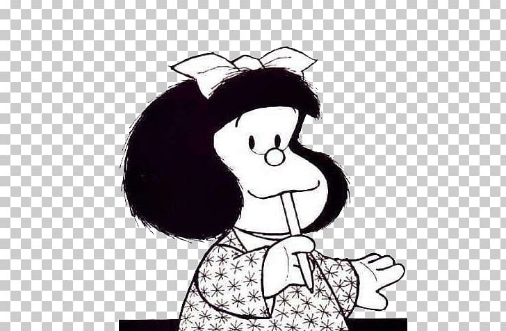 Happiness Mafalda Humour Photography PNG, Clipart, Black And White, Black Hair, Cartoon, Comics, Communication Free PNG Download